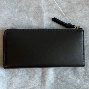 Madewell Essential Continental Zip Wallet | All Leather Interior | True Black